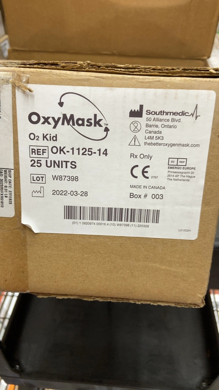 OK-1125-14 - SOUTHMEDIC - OxyMask O2 Kid, (BX/25)