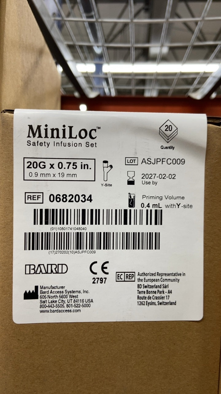 682034 - BARD - MiniLoc Safety Infusion Set, (BX/20)