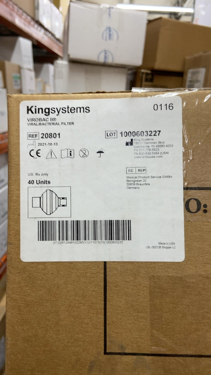 20801 - KING SYSTEMS - VIROBAC II® VIRAL BACTERIAL FILTER, (BX/40)