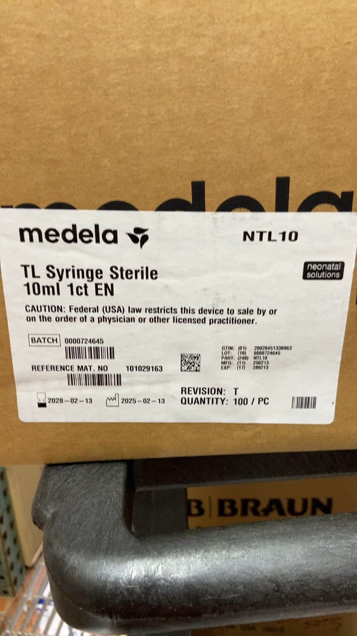 101029163 - MEDELA - TL Syringe Sterile 10ml 1ct EN, (BX/100)
