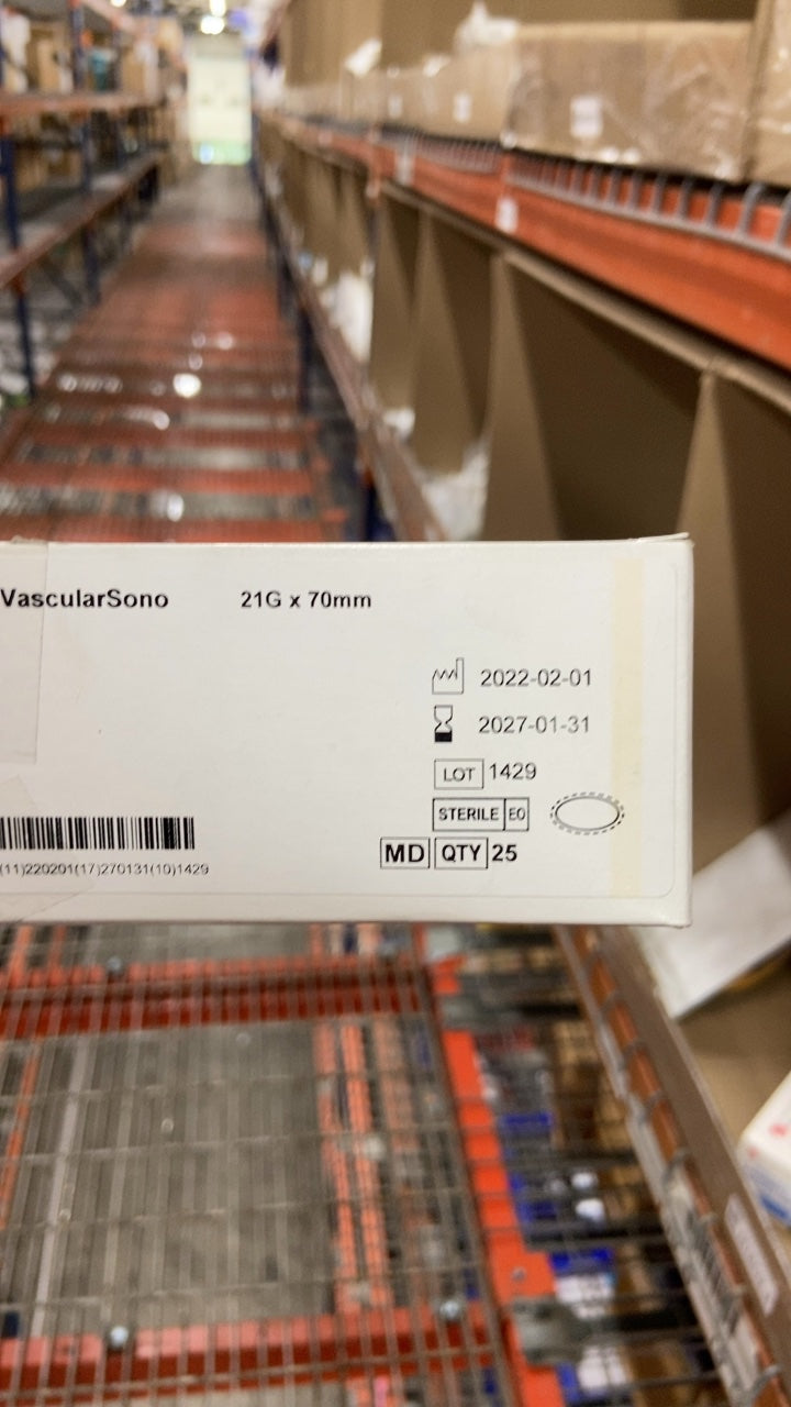 1187-4F070 - PAJUNK - VascularSono 21G x 70mm, (BX/25)