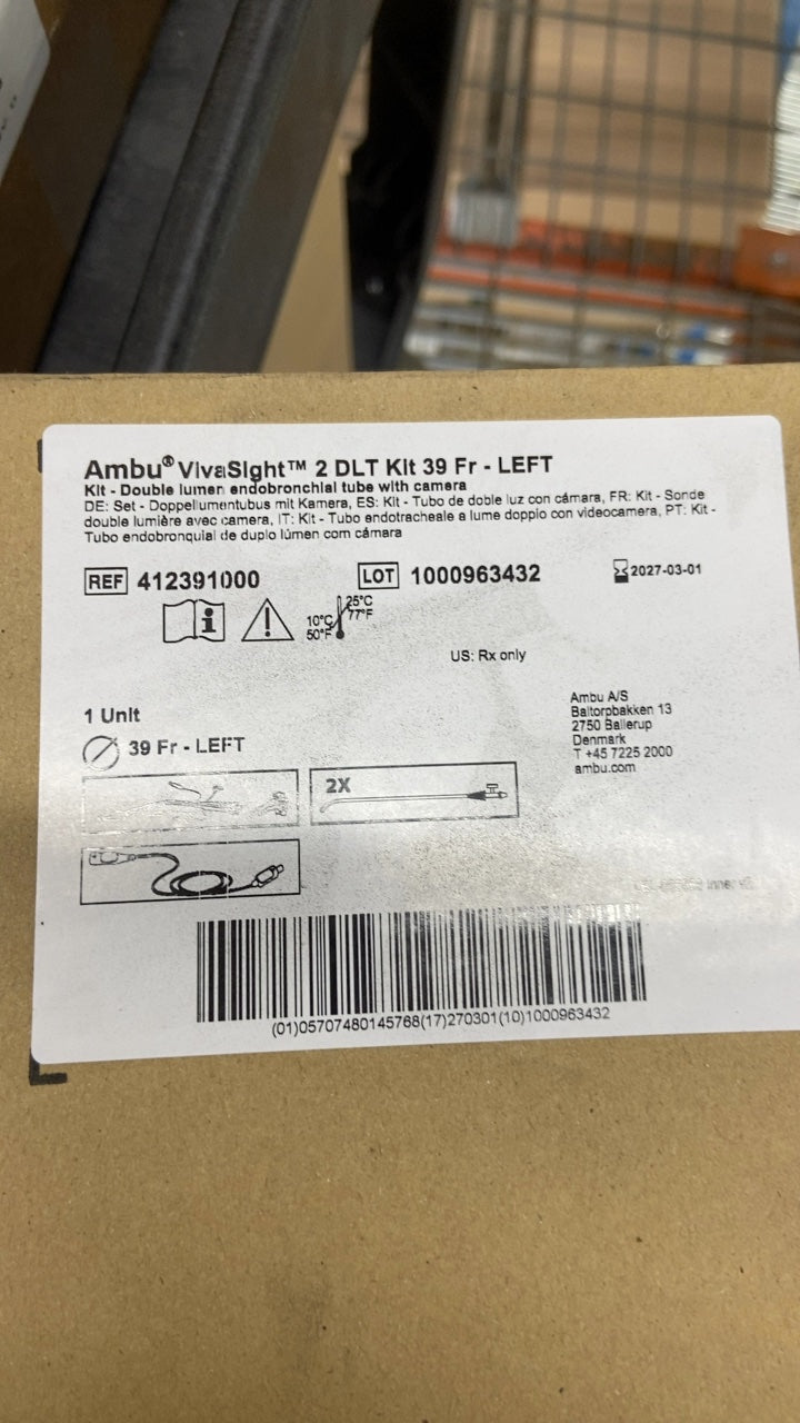 412391000 - AMBU - VivaSight 2 DLT double lumen endobronchial tube, 39Fr, left., (BX/1)