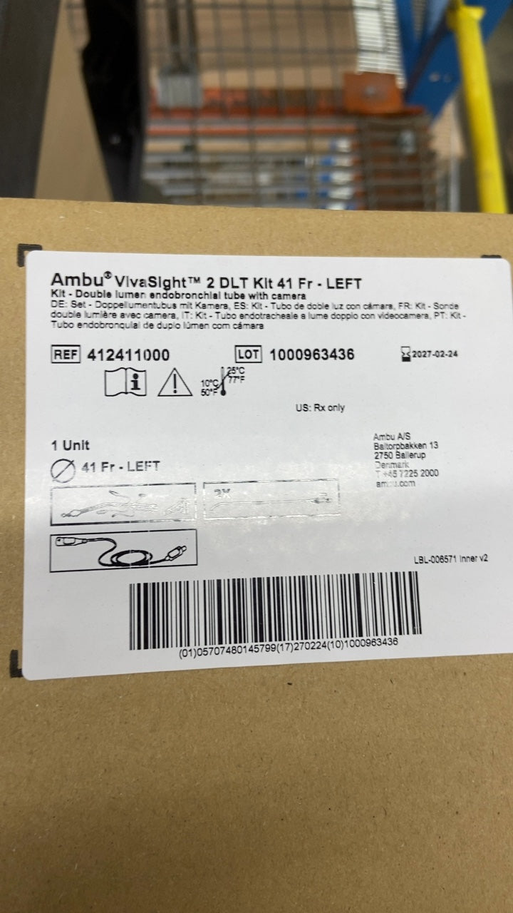 412411000 - AMBU - VivaSight 2 DLT double lumen endobronchial tube, 41Fr, left., (BX/1)