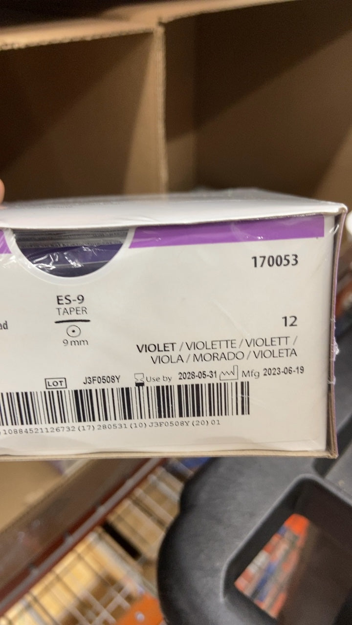 170053 - COVIDIEN - 2-0 48 in. Polysorb Absorbable Single Stitch Suture Reload Es-9 9 mm Taper (Purple), (BX/12)
