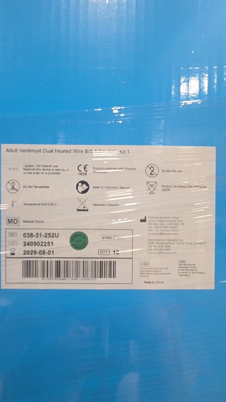038-31-252U - FLEXICARE - Adult Ventimyst Dual Heated Wire B/S 1.6m (63") Kit 1, (CS/20)