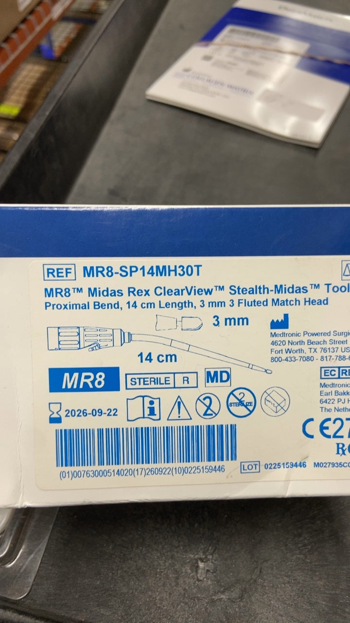 MR8-SP14MH30T - MEDTRONIC - MR8 Clearview SD/SP Match Head, 3 mm Head Diameter x 14 cm Shaft Length, (BX/1)