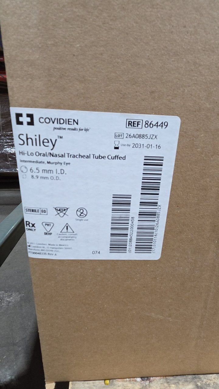 86449 - COVIDIEN - Shiley Hi-Lo Oral/Nasal Tracheal Tube Cuffed, (CS/100)