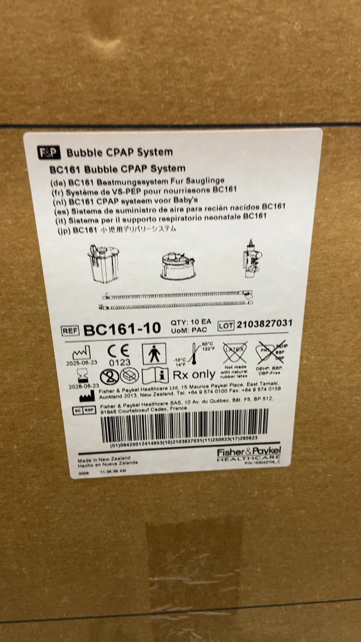 BC161-10 - FISHER & PAYKEL - BC161 Bubble CPAP System, (BX/10)
