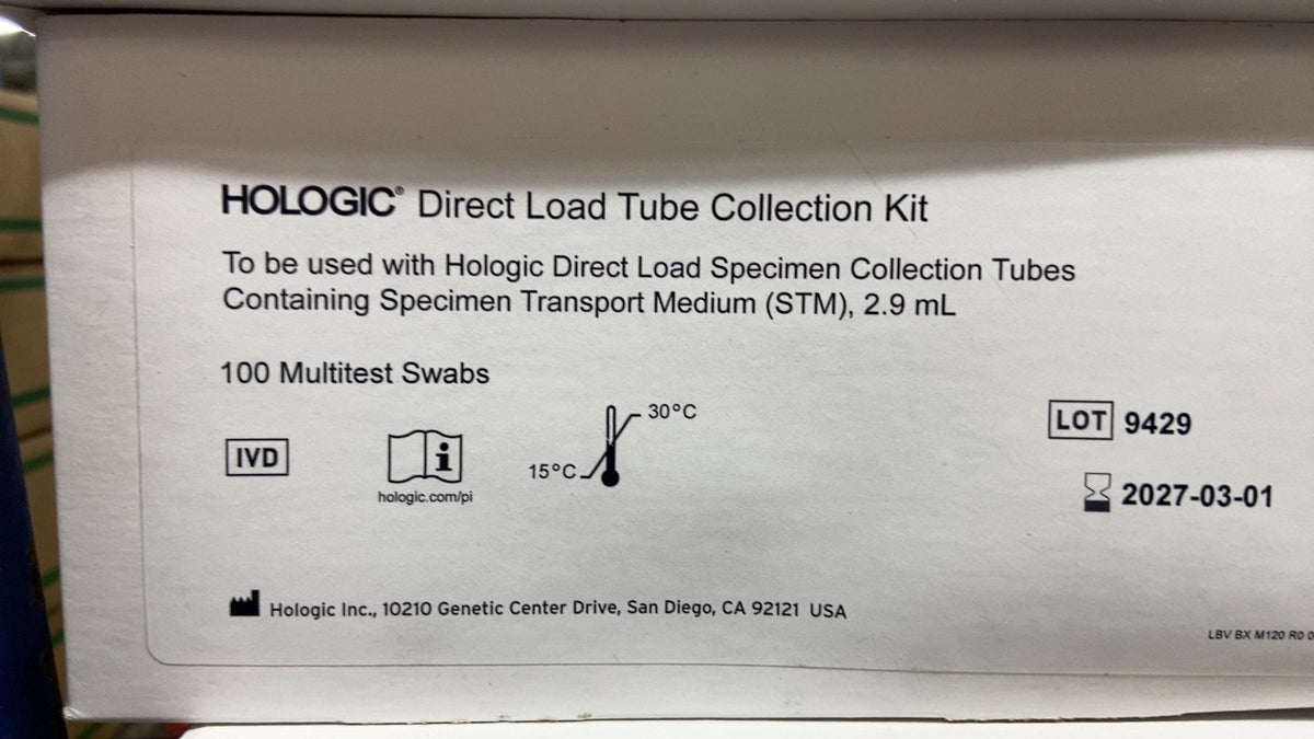 IVD - HOLOGIC - HOLOGIC Direct Load Tube Collection Kit - 100 Multitest Swabs, (BX/100)