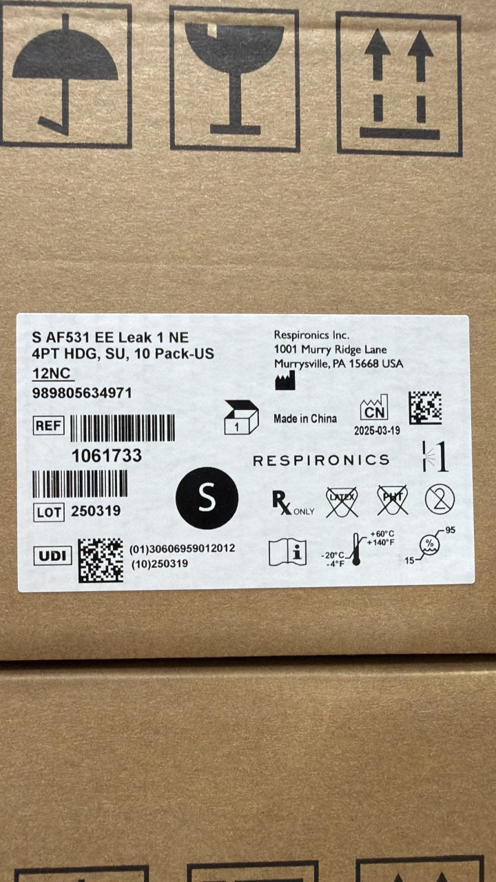 1061733 - RESPIRONICS - S AF531 EE Leak 1 NE 4PT HDG, SU, 10 Pack-US 12NC, (CS/10)