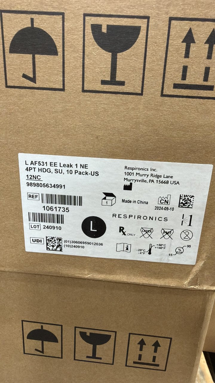 1061735 - RESPIRONICS - L AF531 EE Leak 1 NF 4PT HDG, SU, 10 Pack-US 12NC, (BX/1)
