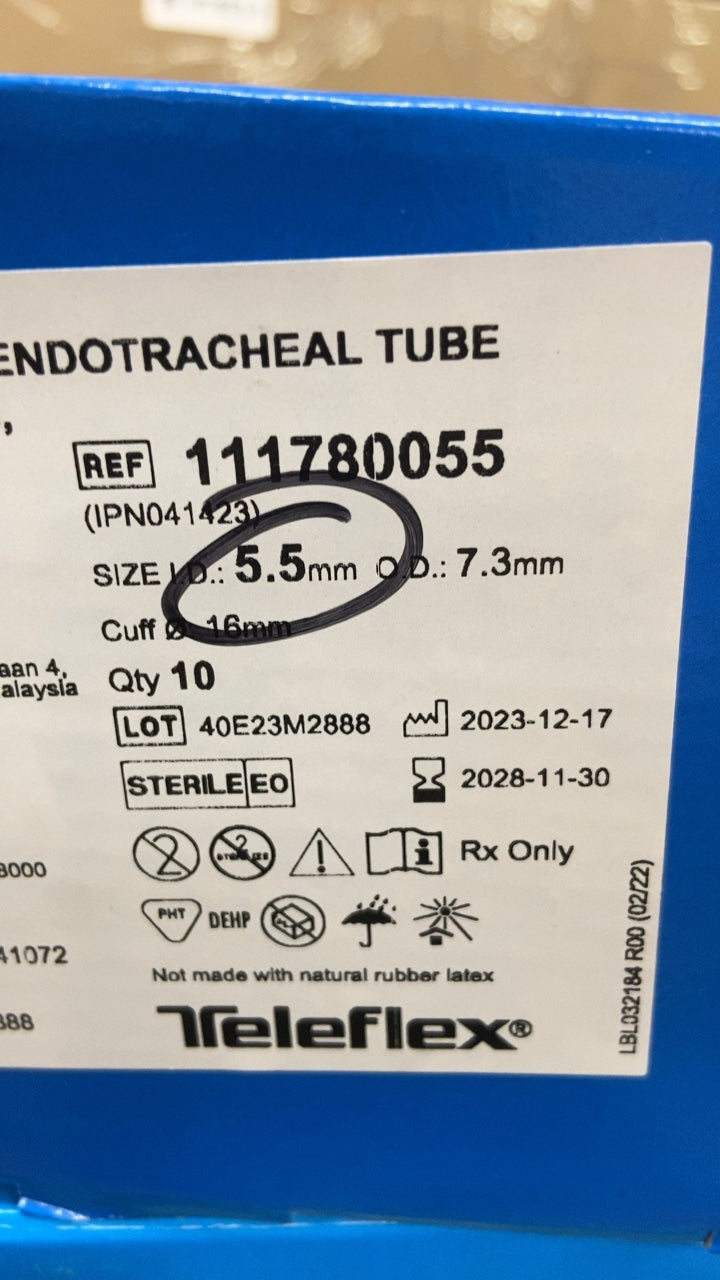 111780055 - TELEFLEX - ENDOTRACHEAL TUBE, (CS/10)
