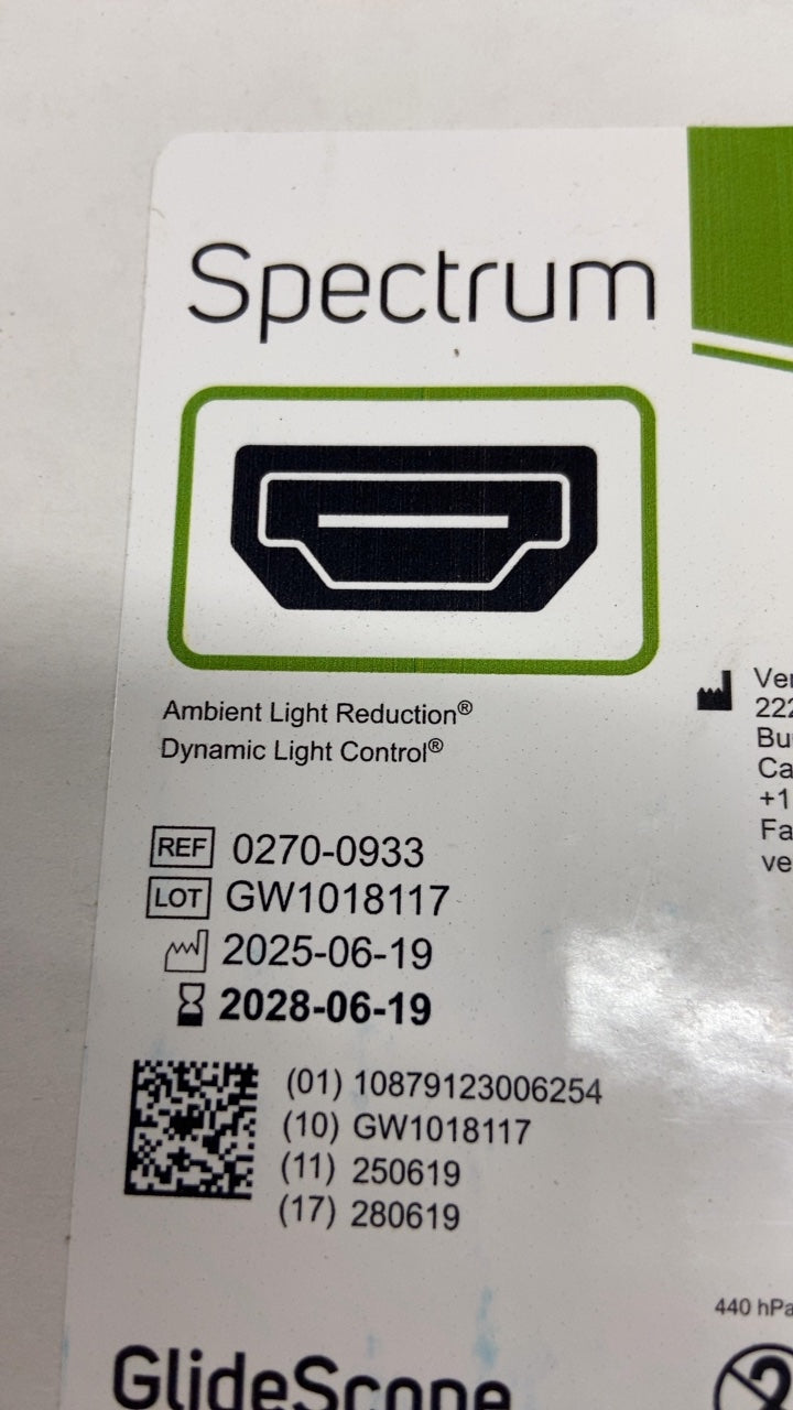 0270-0933 - VERATHON MEDICAL - Glidescope Spectrum Directview Mac S4 Video Laryngoscope, (BX/10)