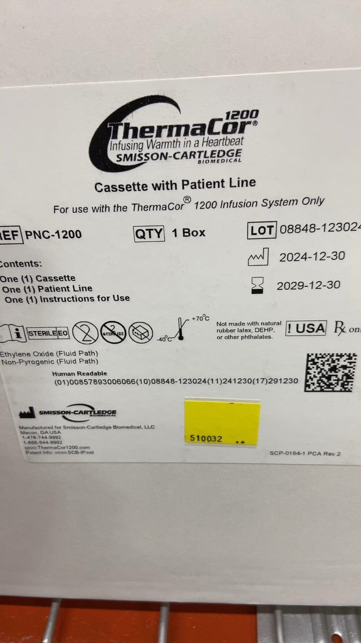 PNC-1200 - MEDTRONIC - ThermaCor 1200 Cassette with Patient Line, (BX/1)