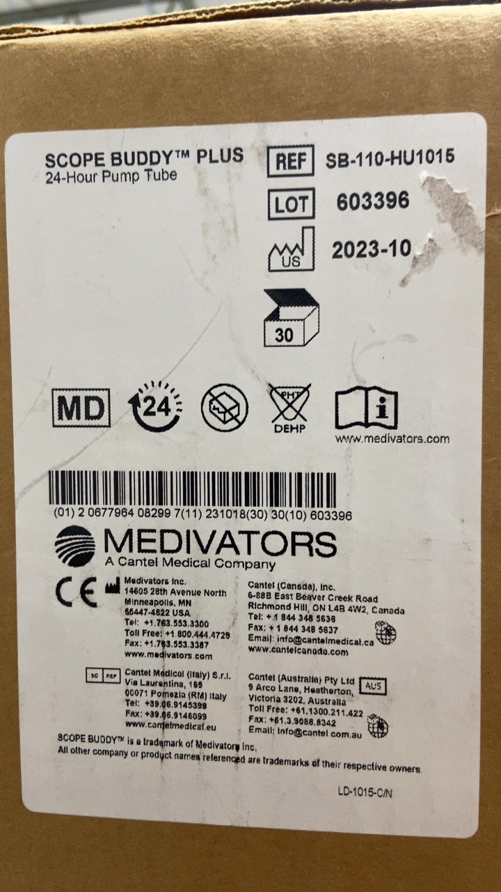 SB-110-HU1015 - MEDIVATORS - SCOPE BUDDY™ PLUS 24-Hour Pump Tube, (CS/30)