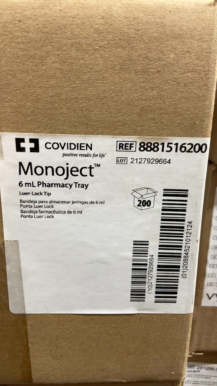 8881516200 - COVIDIEN - Monoject 6 mL Pharmacy Tray Luer-Lock Tip, (CS/200)
