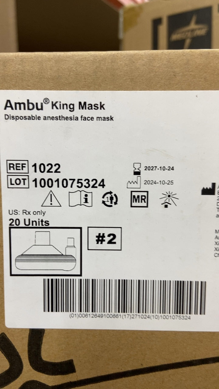 1022 - AMBU - Ambu King Mask Disposable anesthesia face mask, (BX/20)