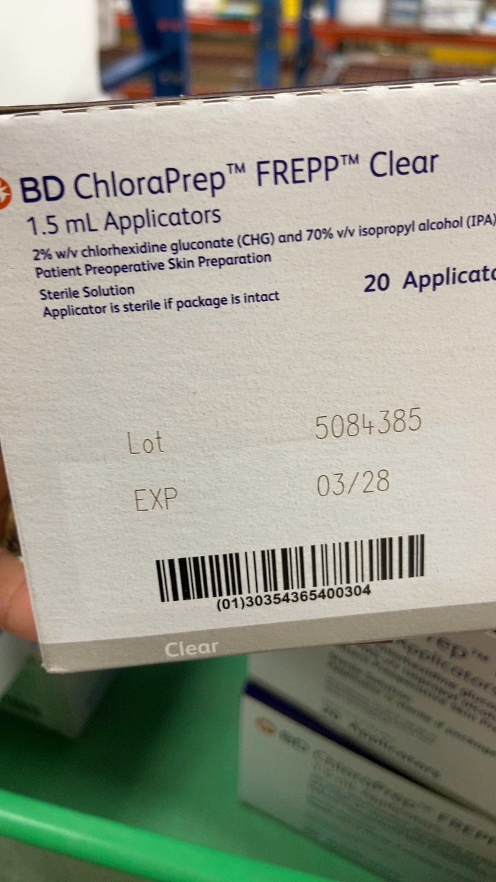 930299 - BD - BD ChloraPrep FREPP Clear 1.5 mL Applicators, (BX/20)