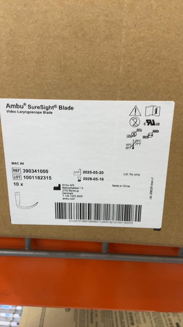 390341000 - AMBU - SureSight Blade Video Laryngoscope Blade, (BX/10)