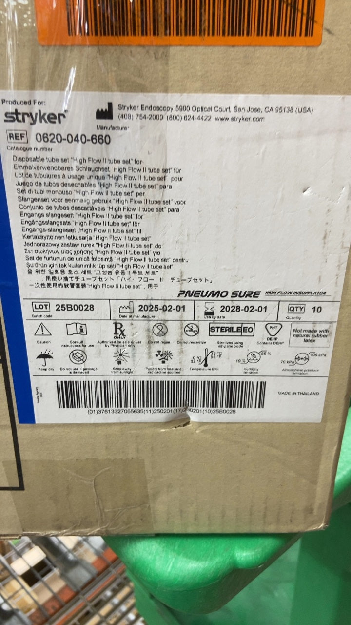 0620-040-660 - STRYKER - Pneumo Sure High Flow Tube Set, (CS/10)