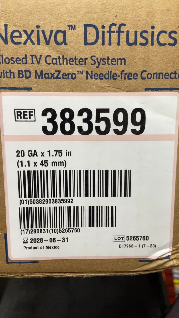 383599 - BD - Bd Nexiva Diffusics W/Maxzero 20G X 1.75 In, (CS/80)
