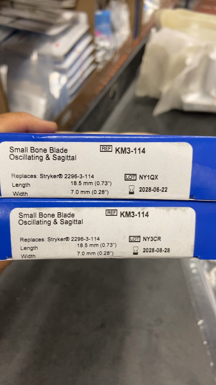 KM3-114 - BRASSELER - Small Bone Oscillating and Sagittal Blade, (BX/5)