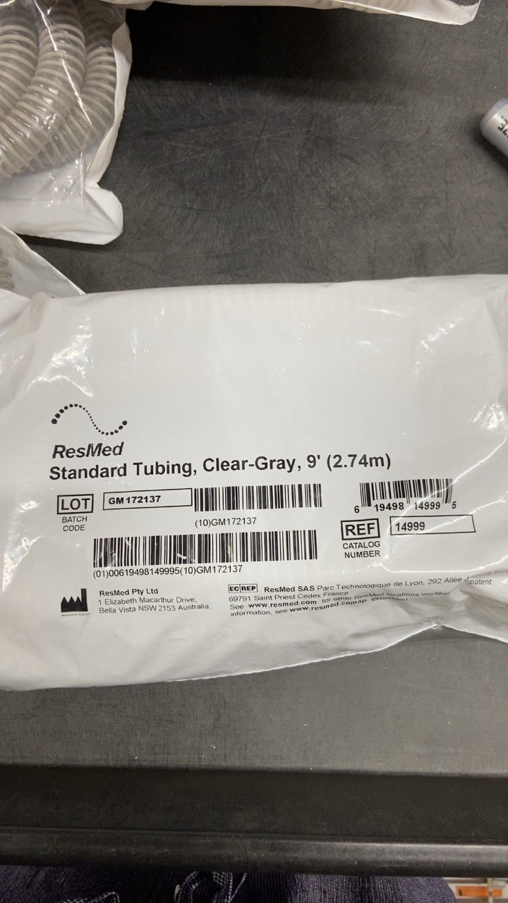 14999 - RESMED - Standard Tubing, Clear-Gray, 9' (2.74m), (EA/1)