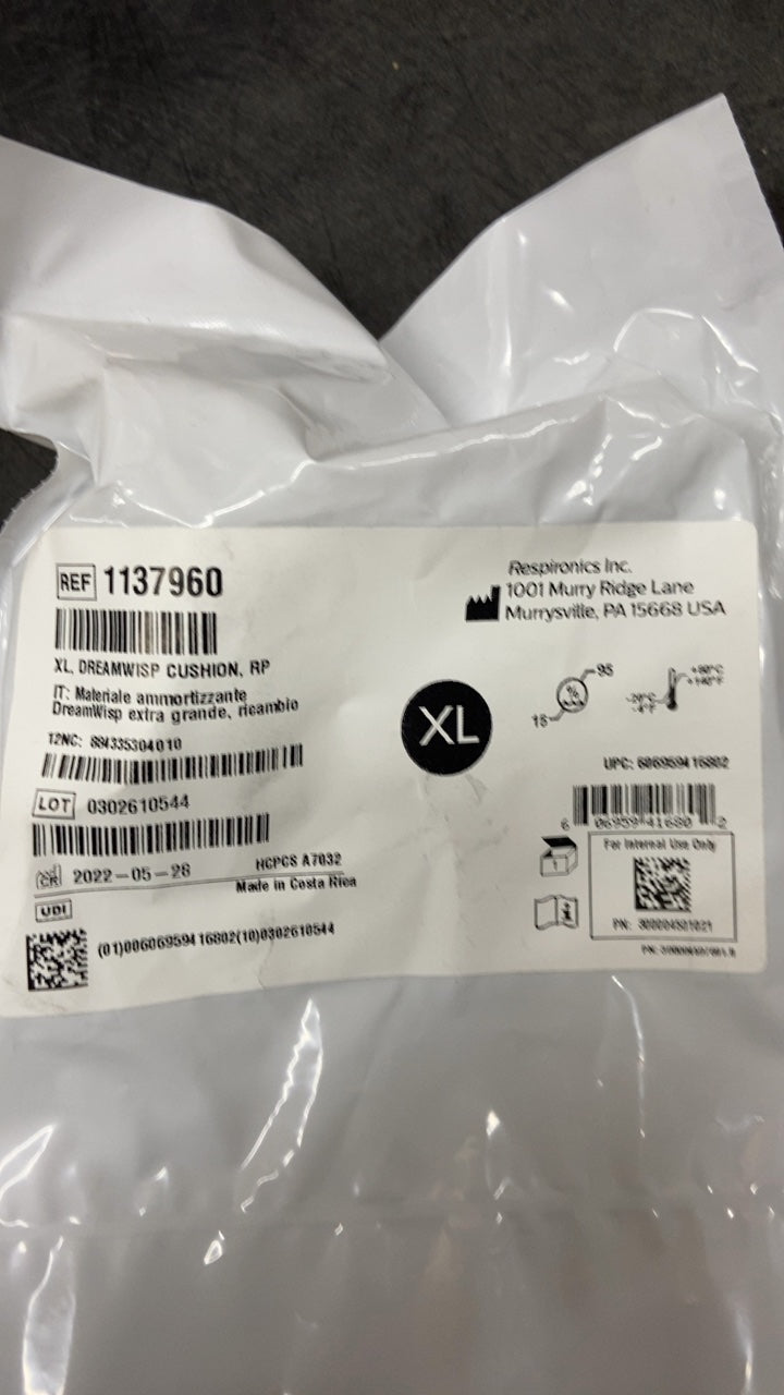 1137960 - RESPIRONICS - XL DREAMWISP CUSHION, RP, (EA/1)