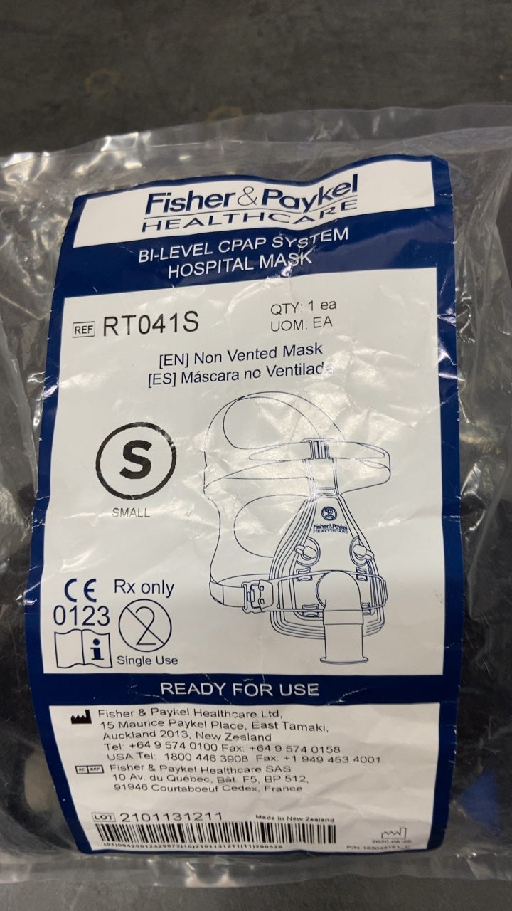 RT041S - FISHER & PAYKEL - BI-LEVEL CPAP SYSTEM HOSPITAL MASK, (EA/1)