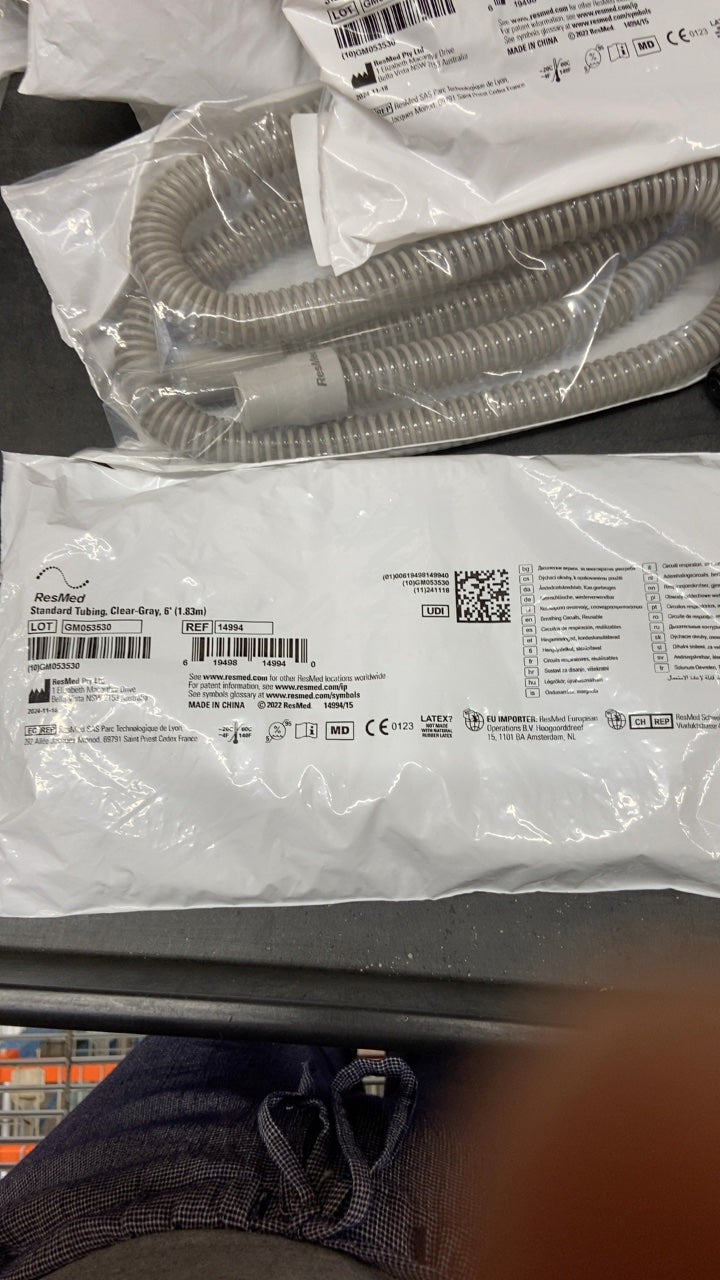 14994 - RESMED - Standard Tubing, Clear-Bray, 6' (1.83m), (EA/1)