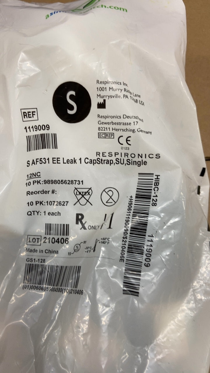 1119009 - RESPIRONICS - sAF531 EE Leak 1 CapStrap,SU,Single, (EA/1)