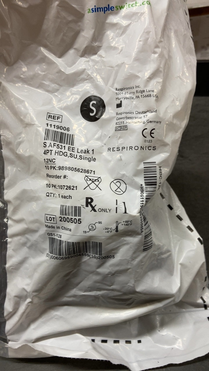 1119006 - RESPIRONICS - SAF531 EE Leak 1 4PT HDG,SU,Single, (EA/1)