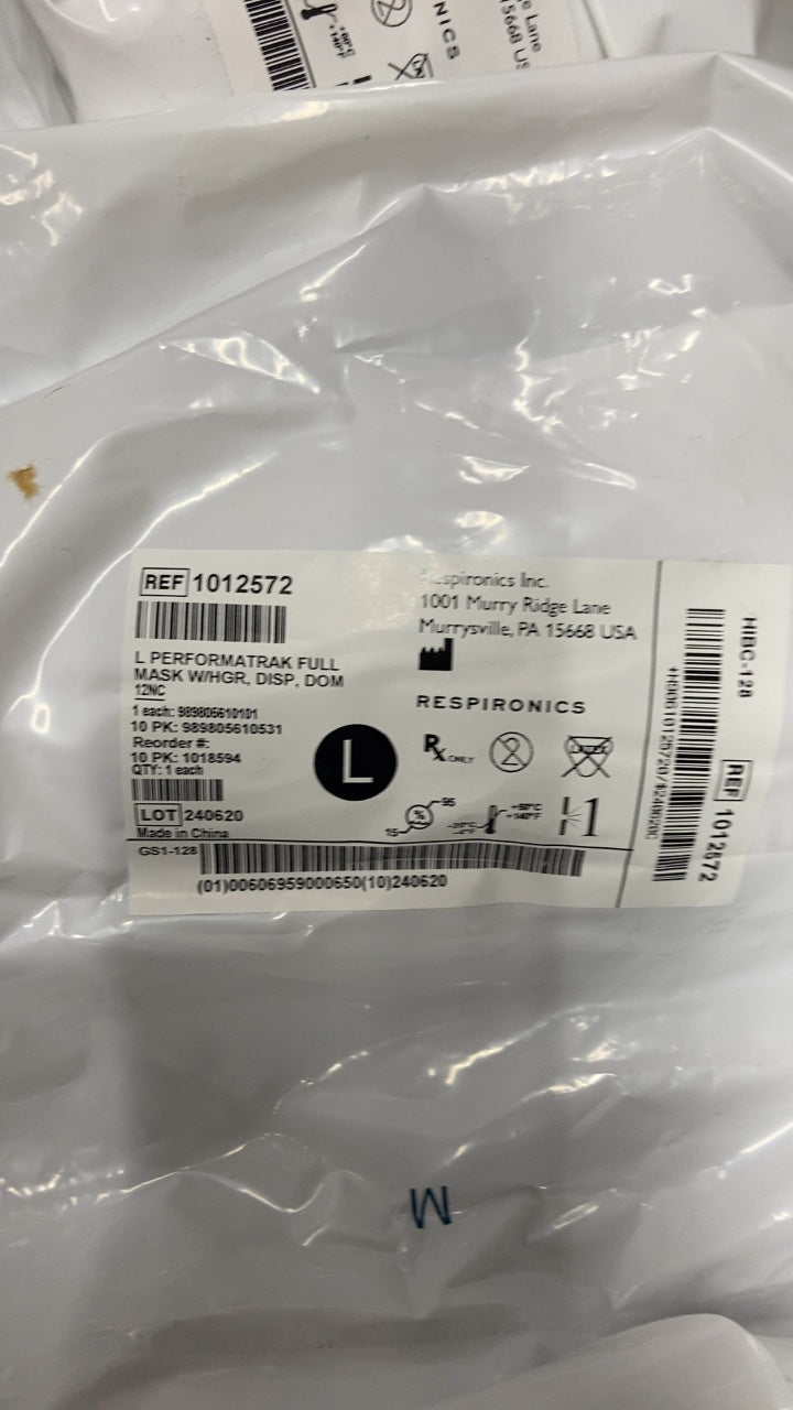 1012572 - RESPIRONICS - L PERFORMATRAX FULL BACK W/HDR. DISP. DOM, (EA/1)