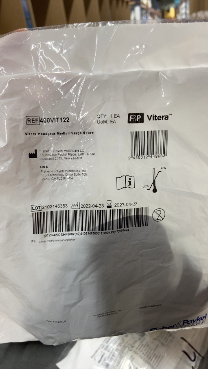 400VIT122 - FISHER & PAYKEL - Vitera Headgear Medium/Large Spare, (EA/1)