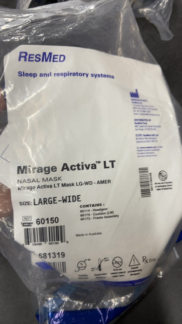 60150 - RESMED - Mirage Activa LT Nasal Mask LARGE-WIDE, (EA/1)