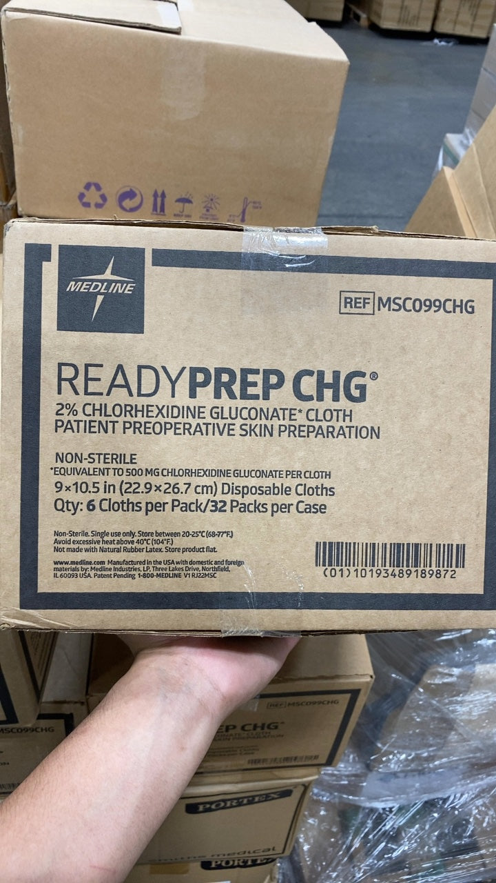 MSC099CHG - MEDLINE - READYPREP CHG 2% CHLORHEXIDINE GLUCONATE CLOTH PATIENT PREOPERATIVE SKIN PREPARATION, (BX/32)