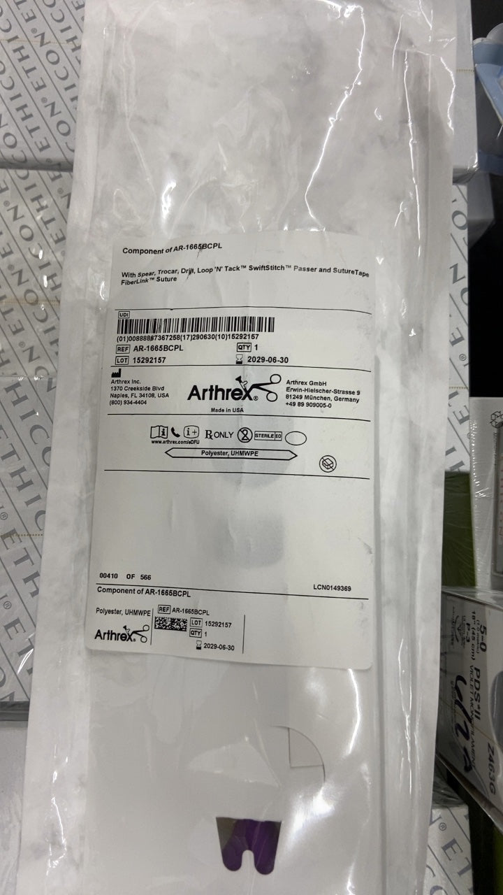 AR-1665BCPL - ARTHREX - LNT (Loop N Tack) implant system, 2.9 BioComposite PushLock anchor., (EA/1)