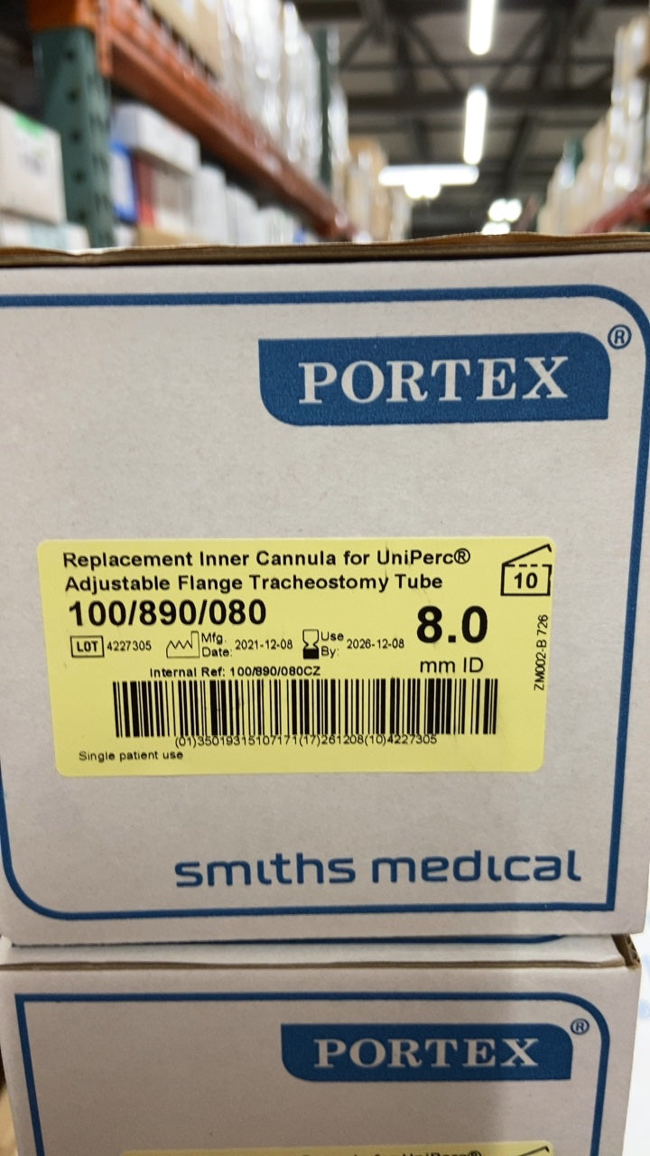 100/890/080 - SMITHS MEDICAL - Replacement Inner Cannula for UniPerc® Adjustable Flange Tracheostomy Tube, (BX/10)