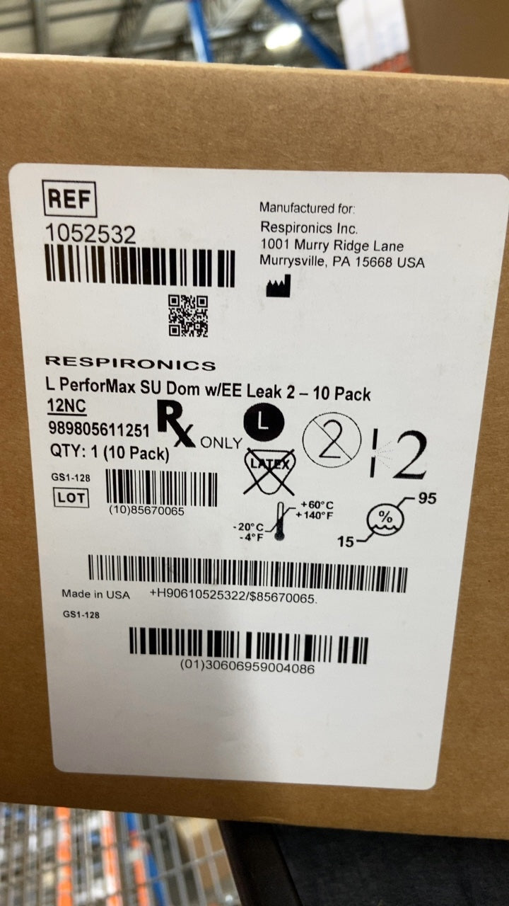 1052532 - RESPIRONICS - L PerforMax SU Dom w/EE Leak 2 - 10 Pack 12NC, (BX/10)