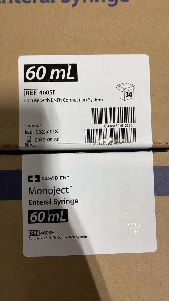 460SE - COVIDIEN - Monoject Enteral Syringe 60 mL, (BX/30)
