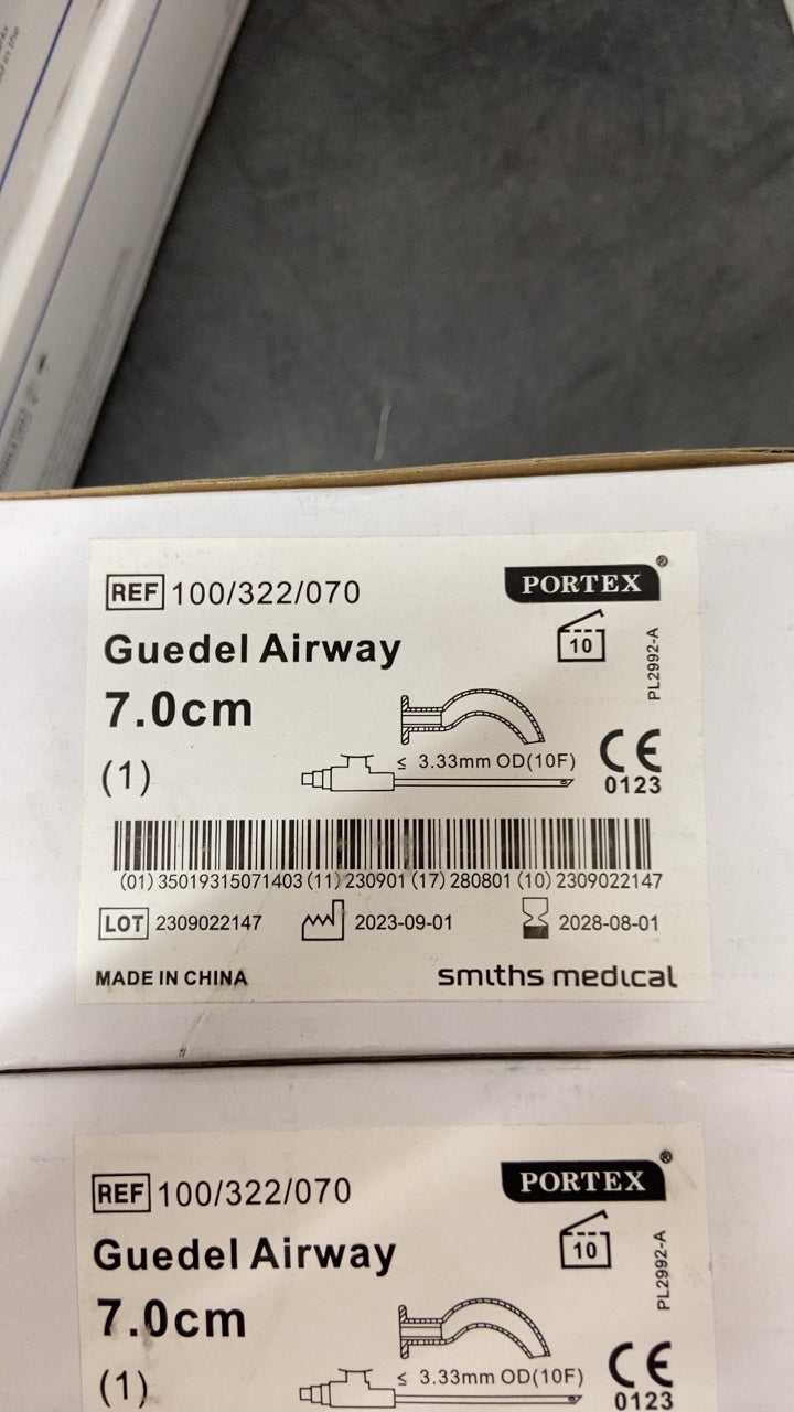 100/322/070 - SMITHS MEDICAL - Guedel Airway 7.0cm, (BX/10)