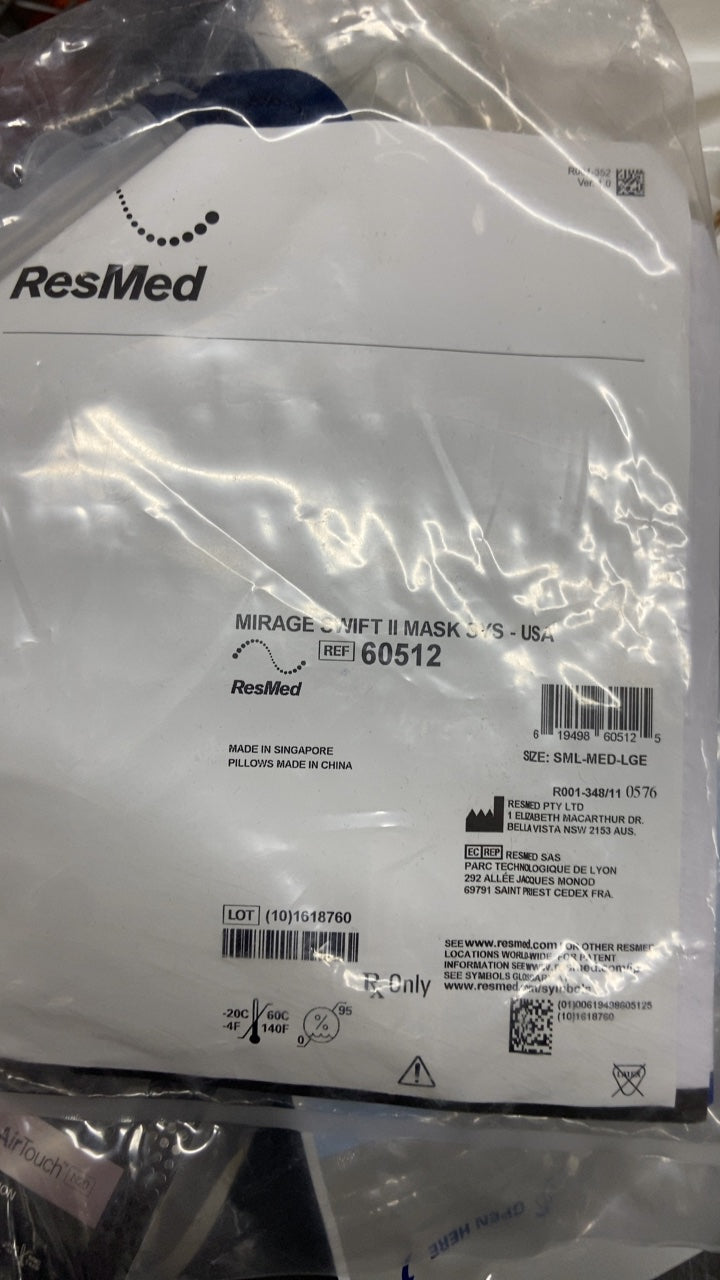 60512 - RESMED - MIRAGE SWIFT II MASK S/S - USA, (EA/1)