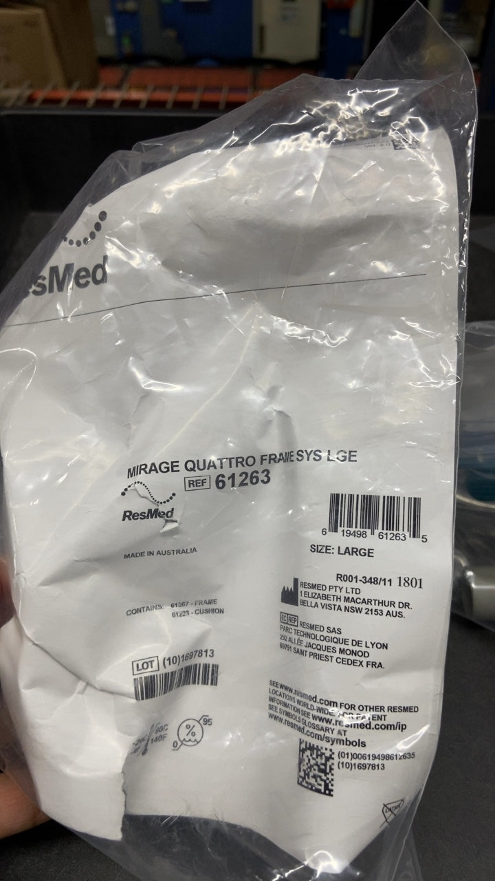 61263 - RESMED - MIRAGE QUATTRO FRAME SYS L GE, (EA/1)