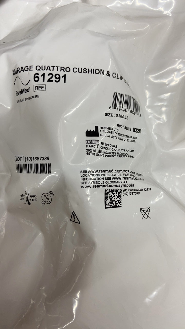 61291 - RESMED - MIRAGE QUATTRO CUSHION & CLIP, (EA/17)