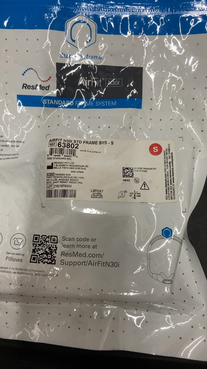 63802 - RESMED - AirFit N30i STD FRAME SYS - S, (EA/1)