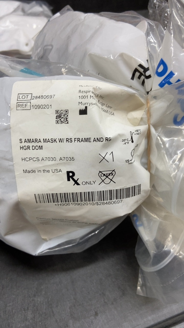 1090201 - RESPIRATORY DEVICES - S AMARA MASK W/ RS FRAME AND RB HGR DOM, (EA/1)