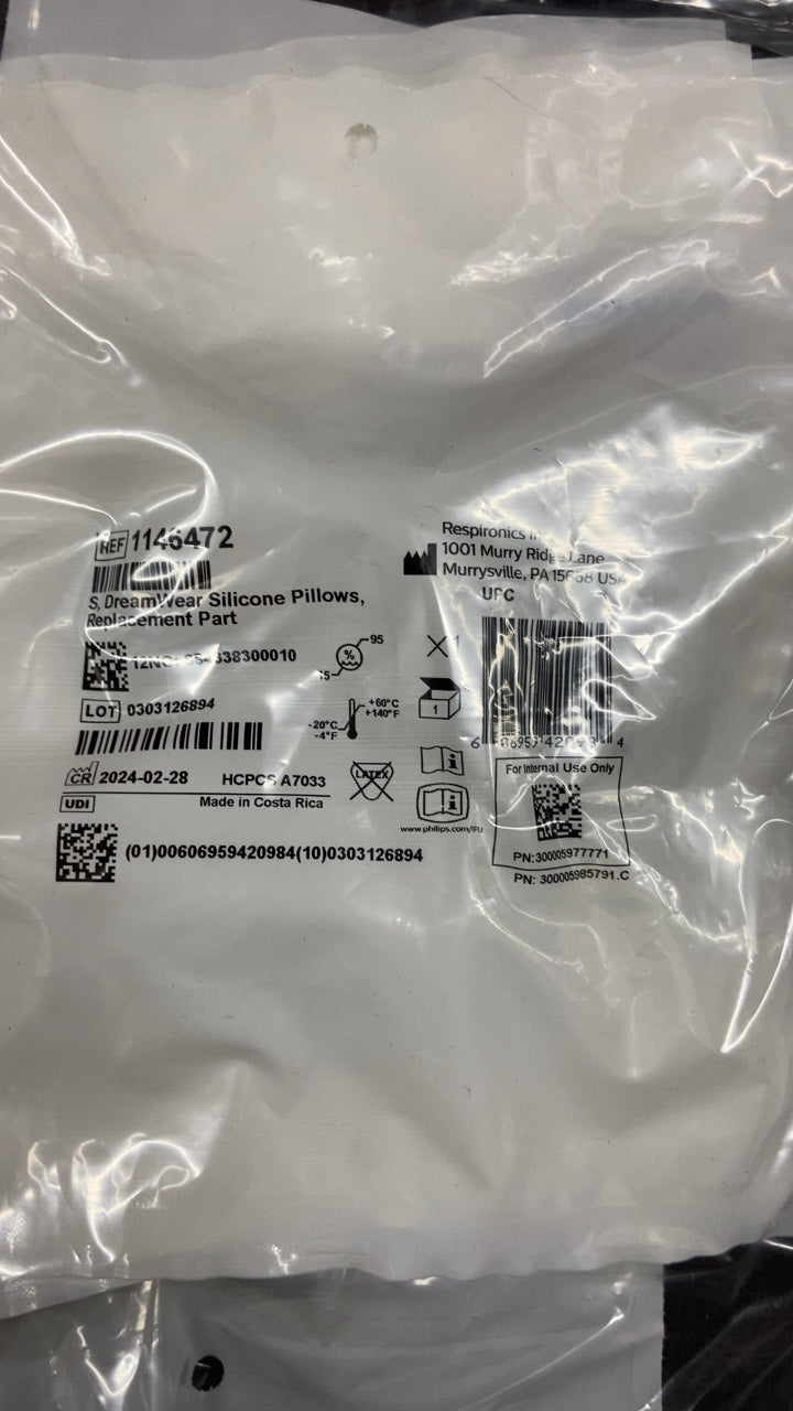1146472 - RESPIRONICS - S DreamWear Silicone Pillows, Replacement Part, (EA/1)