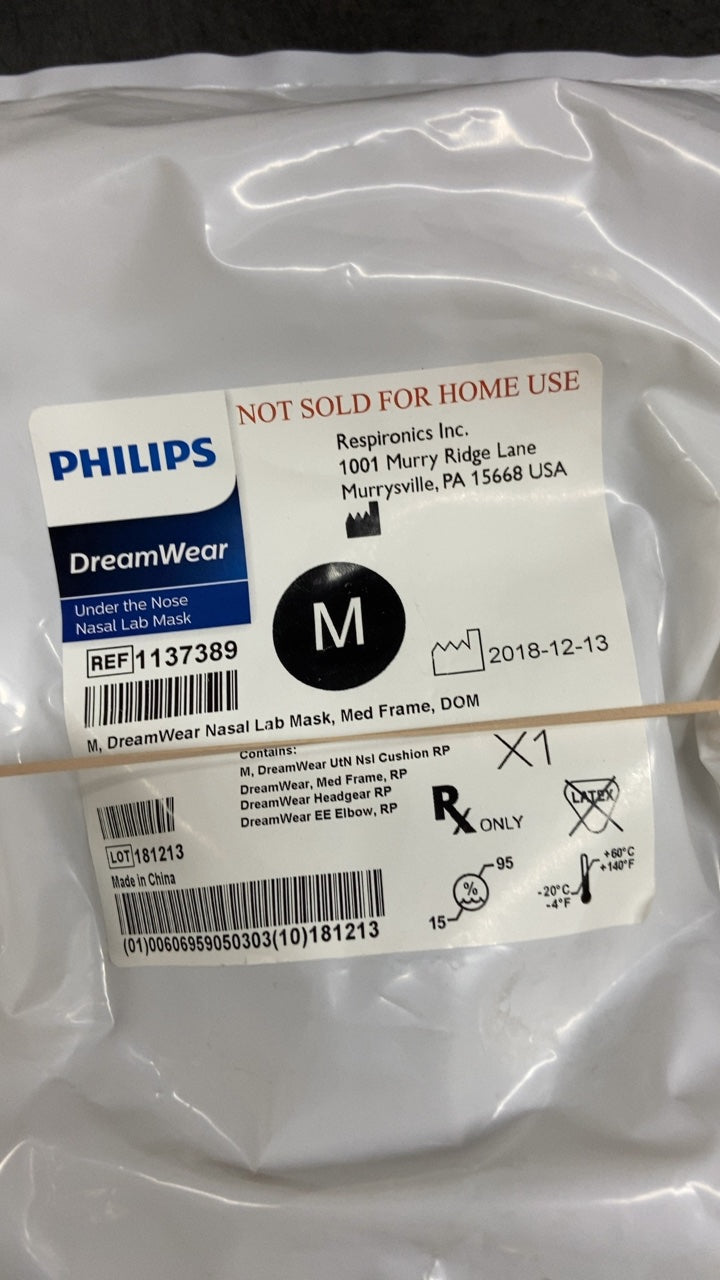 1137389 - RESPIRONICS - DreamWear Under the Nose Nasal Lab Mask, (EA/1)