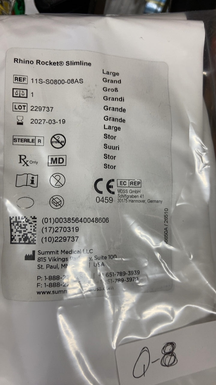 11S-S0800-08AS - SUMMIT MEDICAL - Rhino Rocket® Slimline, (EA/1)