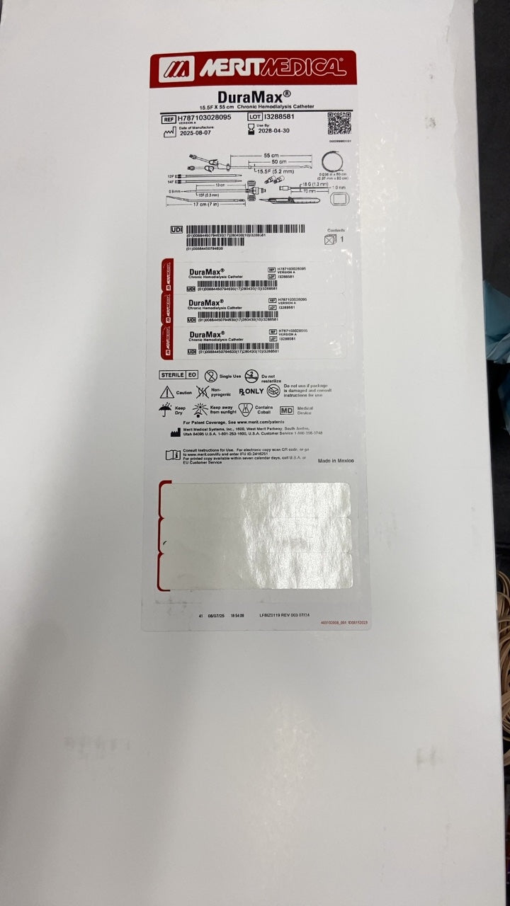 H787103028095 - MERIT MEDICAL - DuraMax® Change Handleable Catheter, (BX/1)